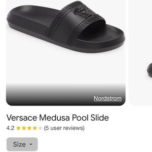 Mens Versache Medusa Pool Slide